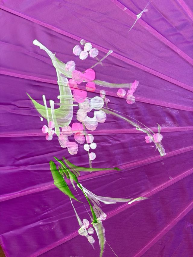 Ombrello Giapponese Rosa Decorato