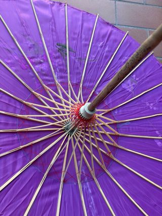 Ombrello Giapponese Rosa Decorato