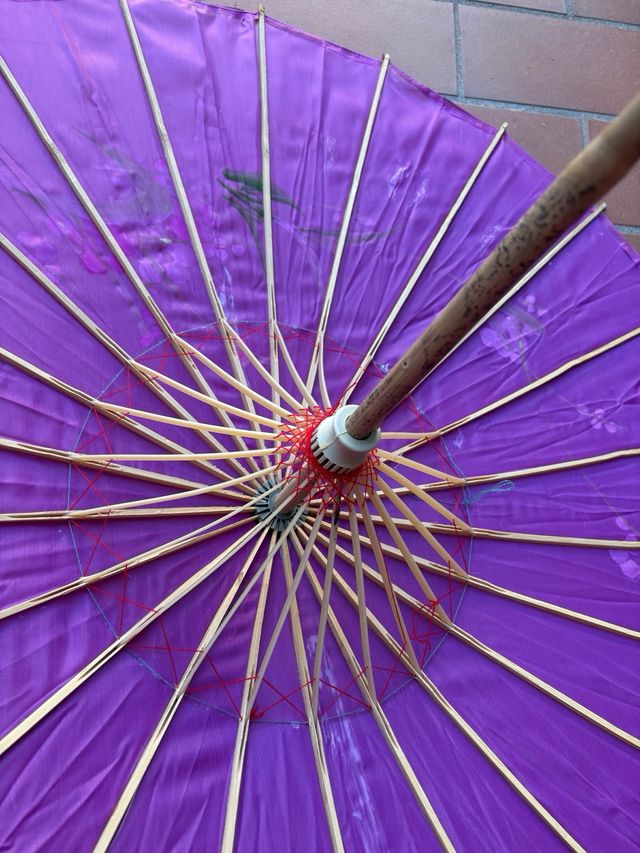 Ombrello Giapponese Rosa Decorato