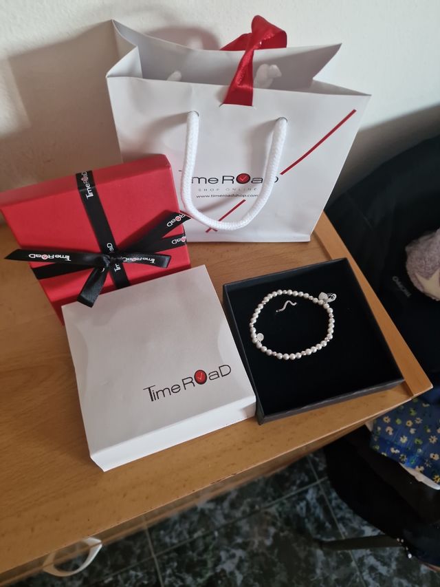 Pulsera TimeRoad plata y anillo.anillo talla 15.