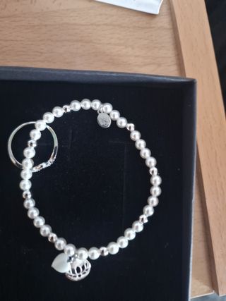 Pulsera TimeRoad plata y anillo.anillo talla 15.