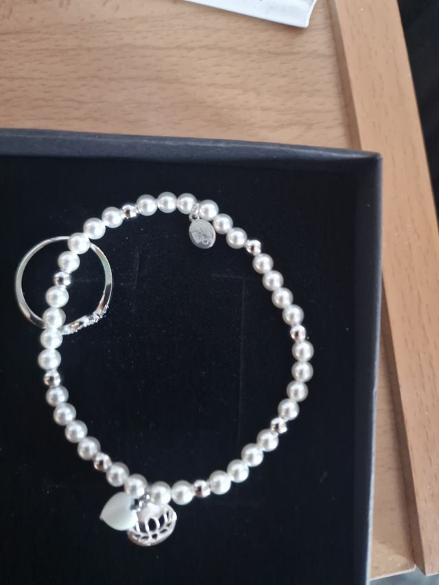 Pulsera TimeRoad plata y anillo.anillo talla 15.