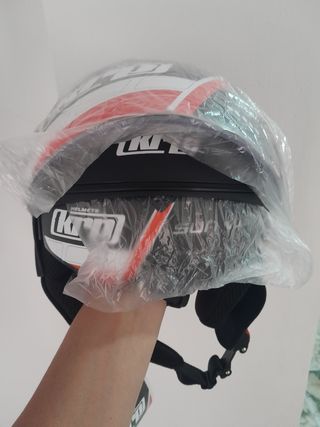 Casco moto KRP jet - gafas sol