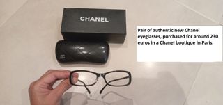Par de gafas Chanel auténticas, casi nuevas