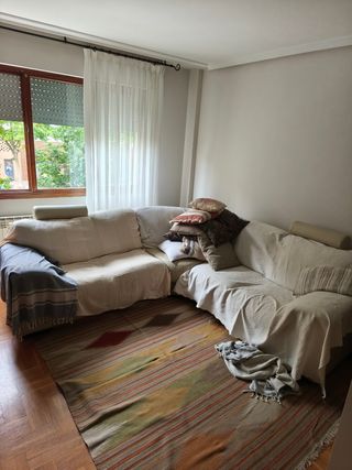 Sofá 3 piezas, 6 plazas beige - Piel