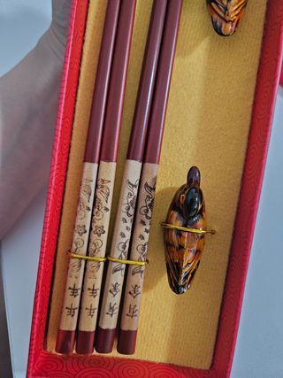 Palillos chinos decorativos - 2 pares