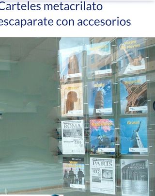 Paneles metacrilato para escaparate