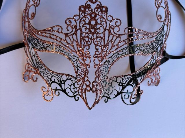 Maschera Veneziana Glitter Rosa