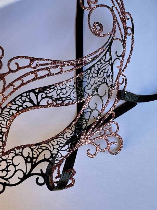 Maschera Veneziana Glitter Rosa