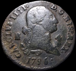 Moneda 4 Maravedís Carlos IV 1796