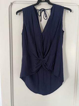Top Zara azul marino - Tirantes