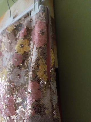 Minifalda lentejuelas multicolor