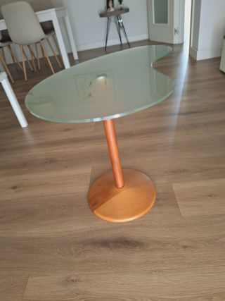 Mesita cristal madera - Moderna