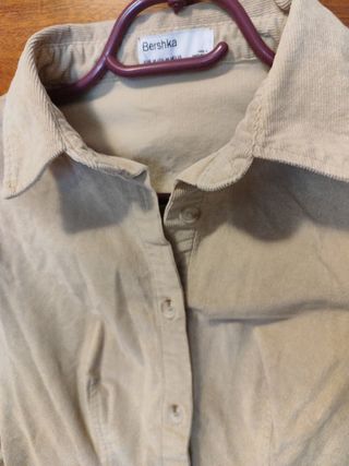 Camisa pana Bershka beige