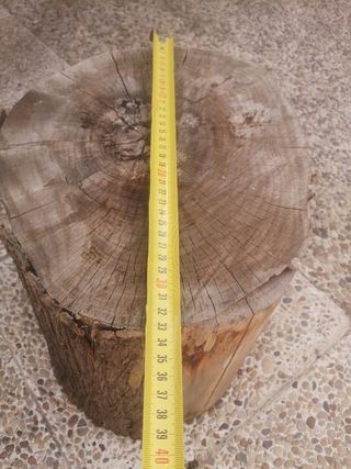 Mesita tronco madera