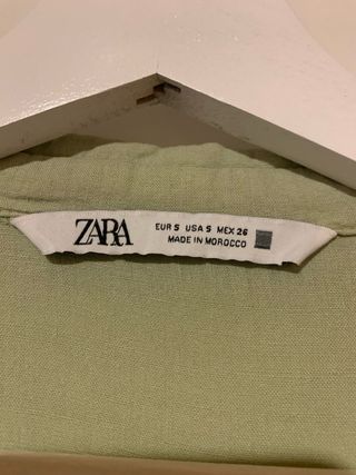 Camisa Zara verde oliva S