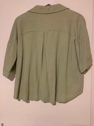 Camisa Zara verde oliva S