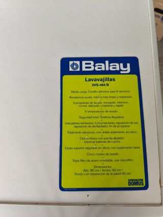 Lavavajillas Balay - Blanco