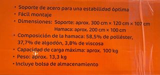 Hamaca Gris Portátil