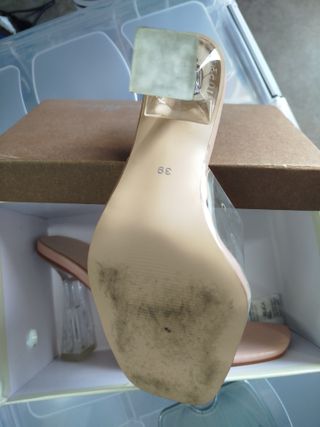 Tacones Only Maker beige vinilo