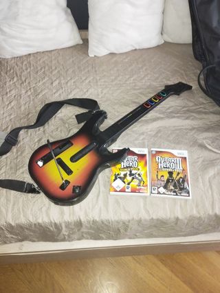 Guitarra Guitar Hero Wii + 2 juegos