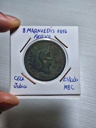 8 Maravedís 1816 Fernando VII