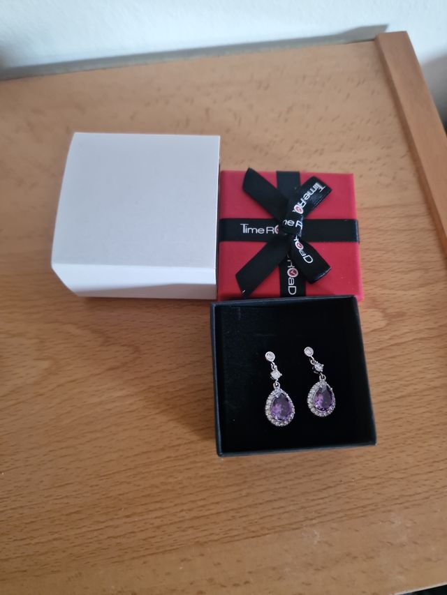 Pendientes TimeRoad Morados