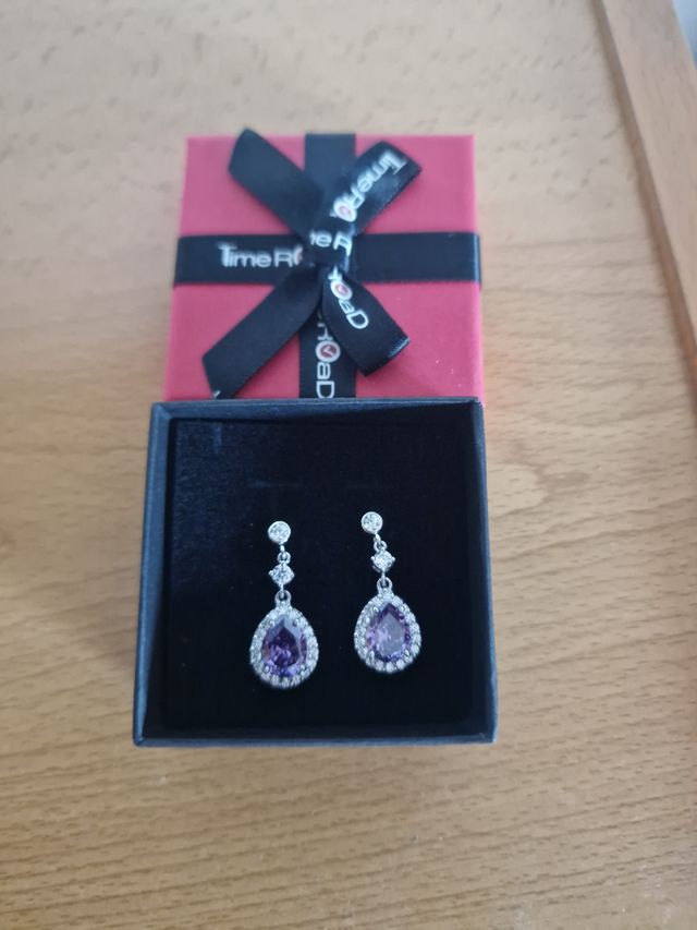 Pendientes TimeRoad Morados