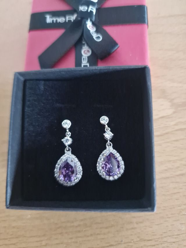 Pendientes TimeRoad Morados