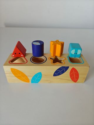Clasificador de formas madera bebés
