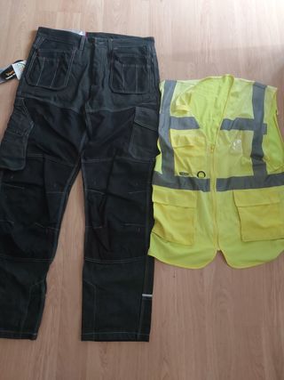 Pantalón de trabajo + chaleco reflectante