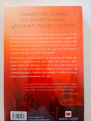 Mi nombre es N: Un thriller que recuerda al mej...