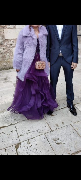 Vestido invitada morado