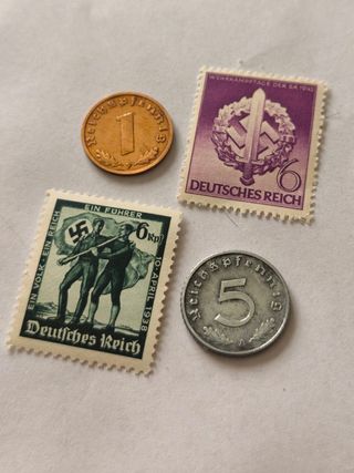 Sellos y monedas Alemania nazi