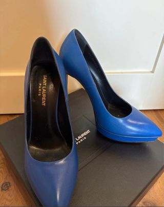 Saint Laurent décolleté blu