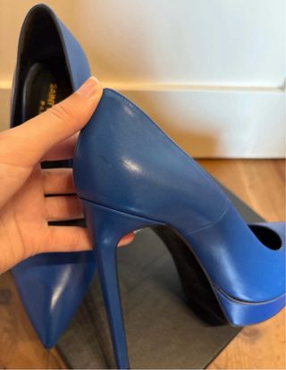 Saint Laurent décolleté blu