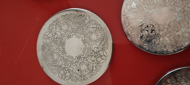 Sottobicchieri vintage argentati