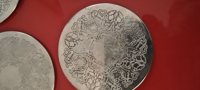 Sottobicchieri vintage argentati