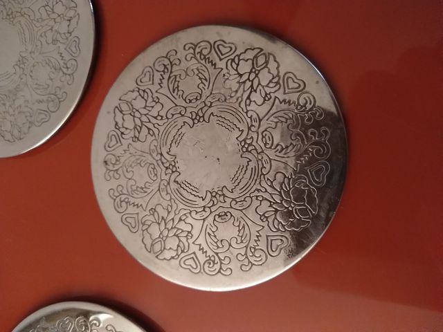 Sottobicchieri vintage argentati