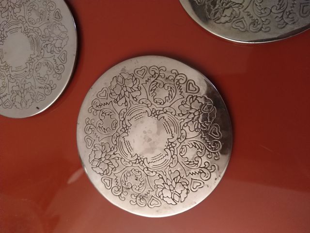 Sottobicchieri vintage argentati