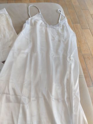 Camicia notte seta bianca