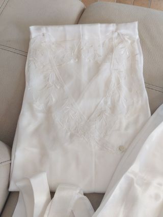 Camicia notte seta bianca
