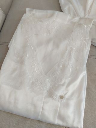 Camicia notte seta bianca