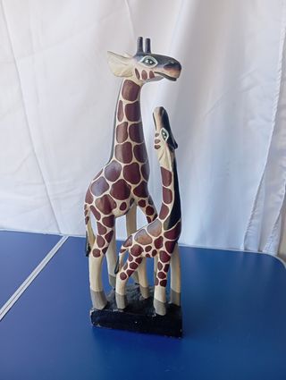 Sculture giraffe legno 50cm