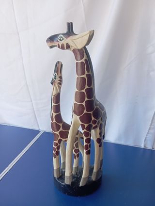 Sculture giraffe legno 50cm