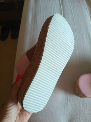 Chanclas rosa plataforma - talla 40