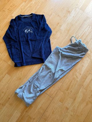 Pijama S - Azul y Gris