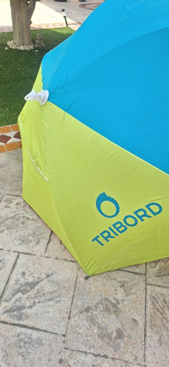 Parasol playa Tribord niño - Azul/Amarillo