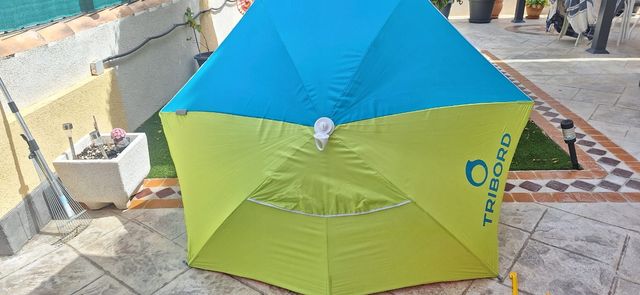 Parasol playa Tribord niño - Azul/Amarillo
