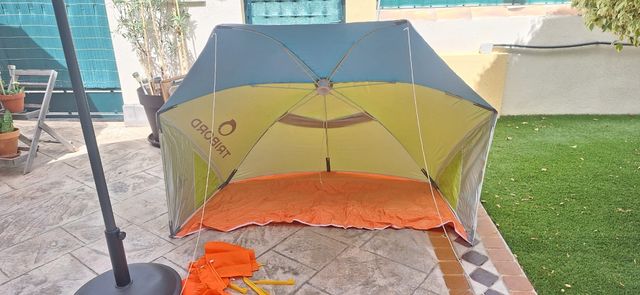 Parasol playa Tribord niño - Azul/Amarillo